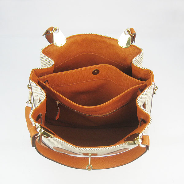 Replica Hermes New Arrival Double-duty handbag Orange 60668 - Click Image to Close